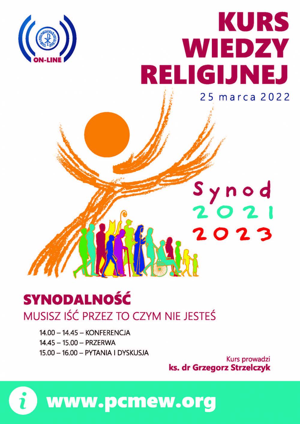 Kurs Wiedzy Religijnej, który w tym roku odbędzie się w formie online 25 marca 2022.